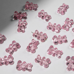 Подвеска "Мармеладный медвежонок", 18,5*12мм, розовый акрил