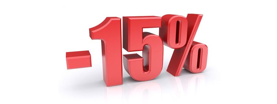 Скидка 15% на все заказы до конца месяца