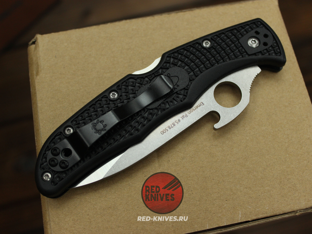 Нож Spyderco Endura 4 Emerson Wave - рук. черная (версия 2024г.) RK-499