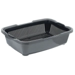 Туалет для кошек с сеткой св.серый