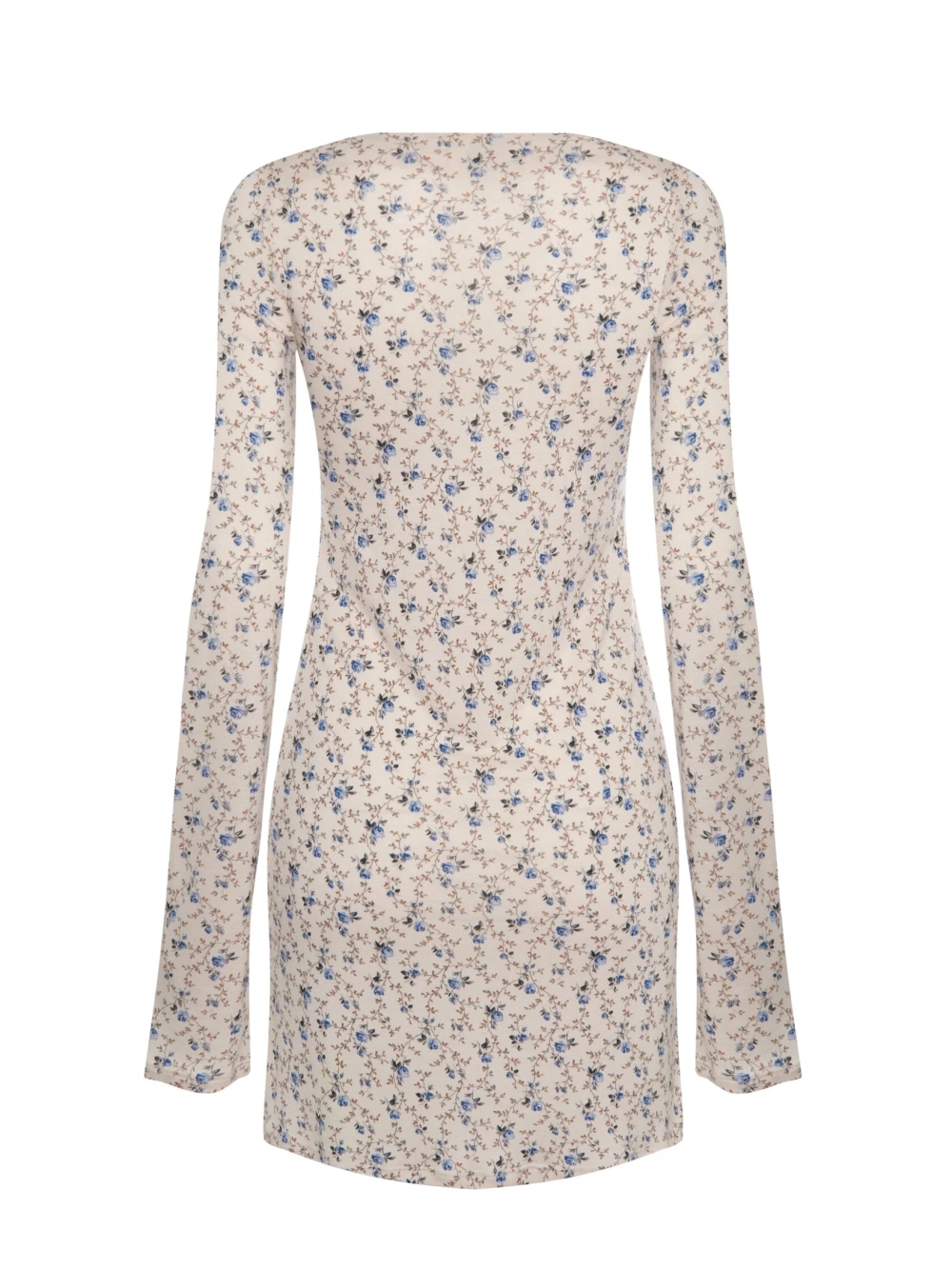 Платье мини LONG SLEEVE BLUE ROSE