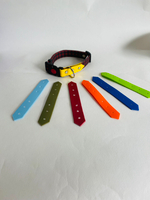 Ошейник для собак из биотана , 25 мм , 35-55 см . Клетка и салатовый