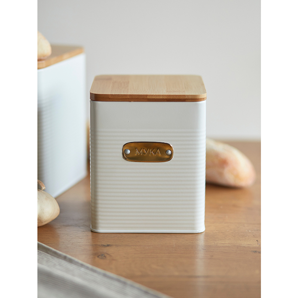 Банка для хранения муки irmel, 3,2 л, молочная