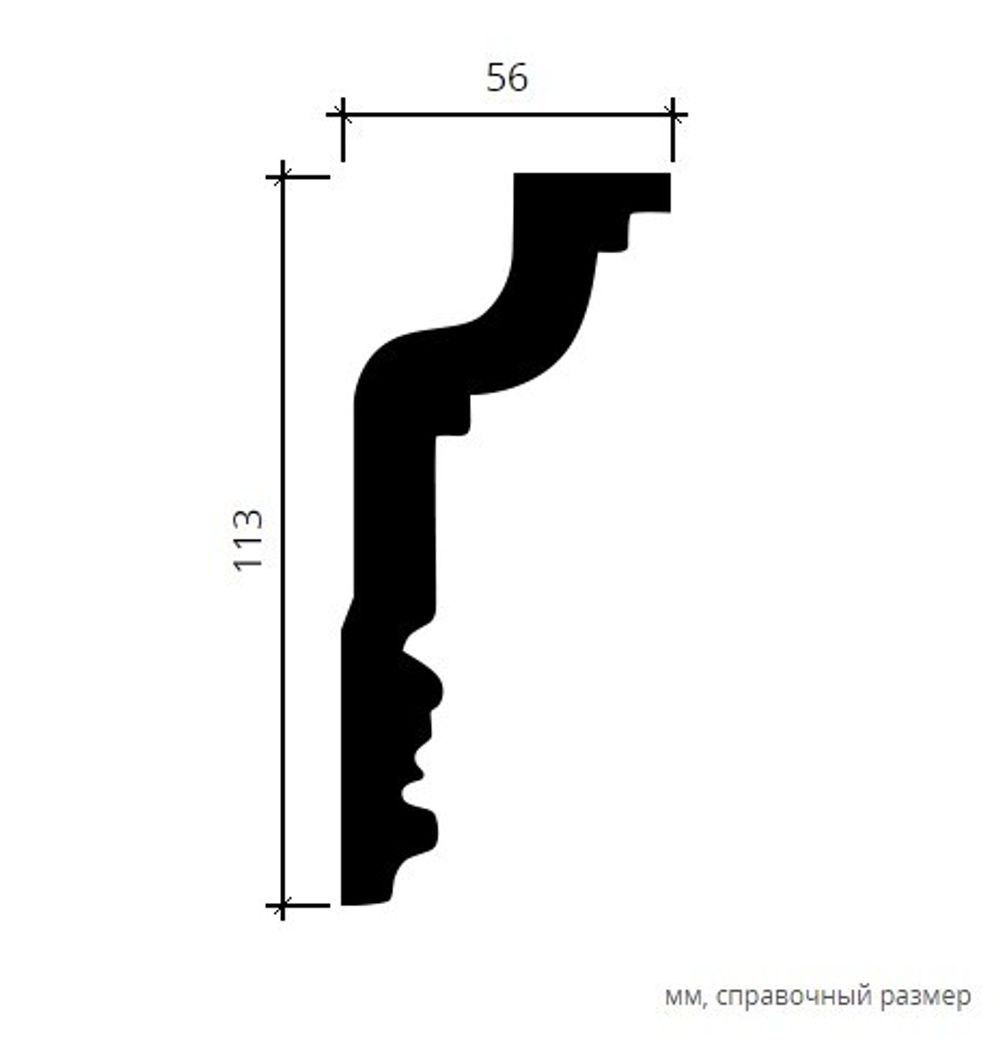 Карниз пенополиуретан, 2000x56x113 мм