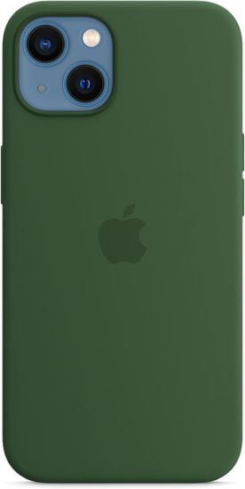 Чехол Apple Silicone Case with MagSafe for iPhone 13, «зелёный клевер»