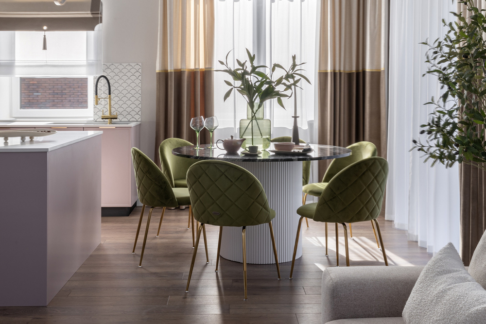 Стул Garda Decor велюр хаки, мет.ножки 50*53*77 см