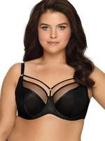 Бюстгальтер на косточках plus size с декоративными бретелями (Размер: 95H) (Цвет: белый)