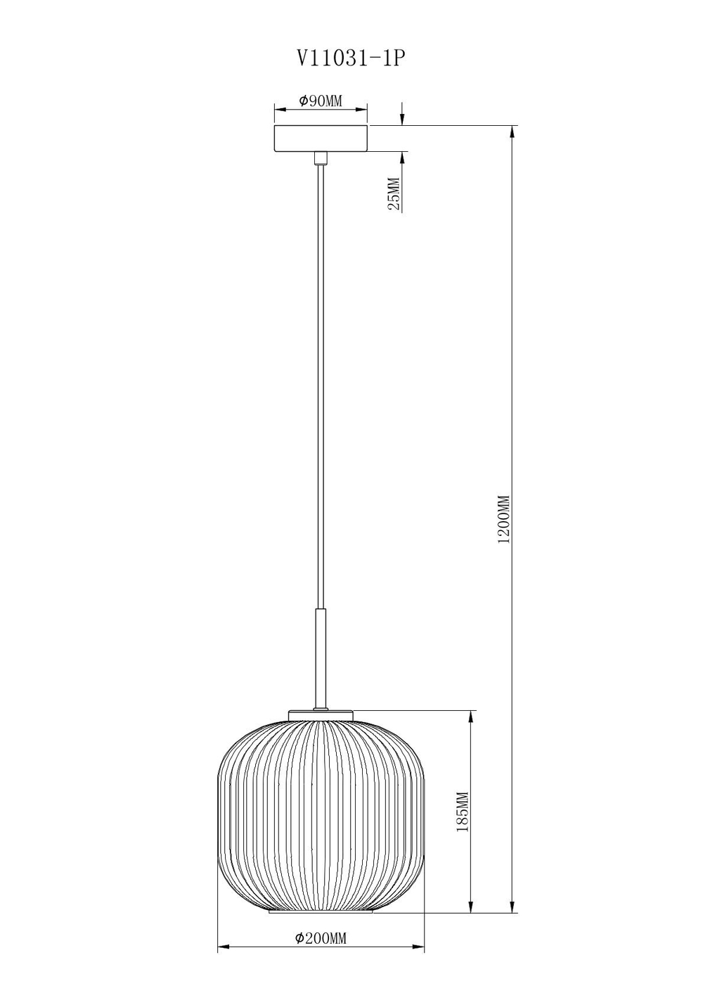 Светильник подвесной Moderli V11031-1P Ivory
