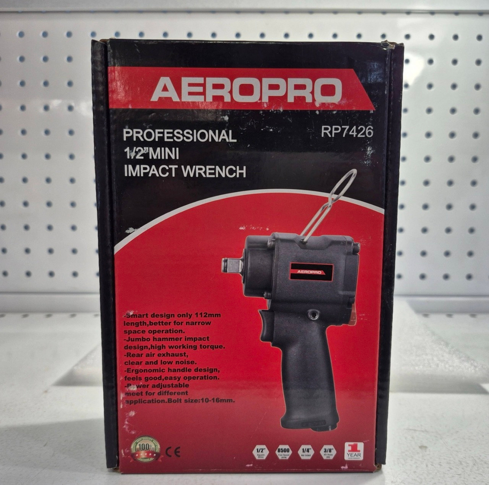 RP7426 / Ударный пневмогайковёрт мини AeroPro RP7426 , Квадрат 1/2, 610N.M