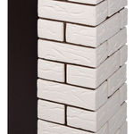 Портал Firelight Bricks Classic камень бежевый, шпон темный дуб