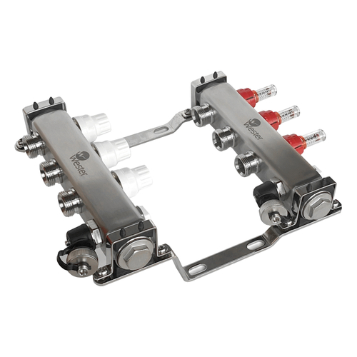 Коллектор с расходамерами 1"-3/4" - 3 вых. Wester MUFS