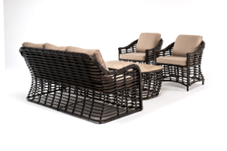 "Ницца" лаунж-зона из искусственного ротанга, цвет бронзовый