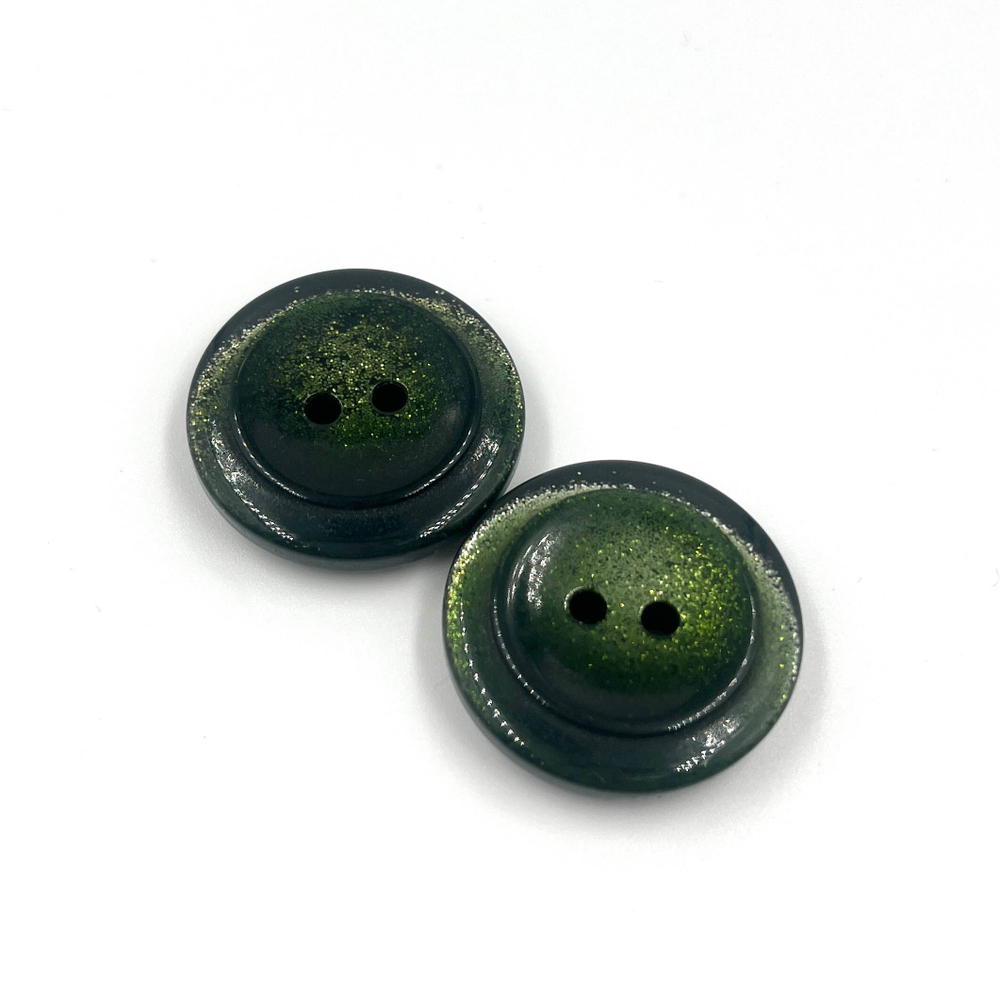 Пуговицы черно-зеленый блеск