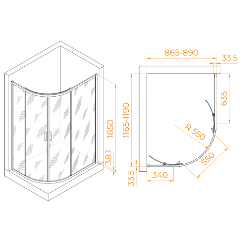 Душевой уголок RGW PA-61 (900x1200)