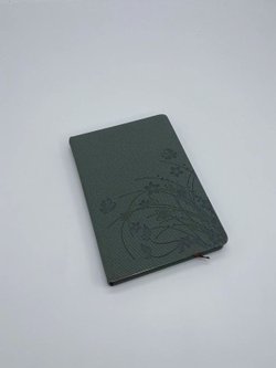 Блокнот 144 л А5 линейка цветы серо-зеленый (8344-18)