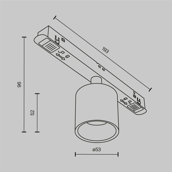 Трековый светодиодный светильник Maytoni Technical Exility Alfa S TR132-2-7W4K-W