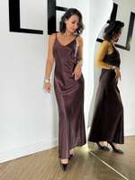 Платье комбинация "Богиня" в шоколадном