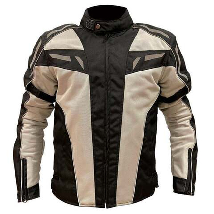 MCP Мотокуртка летняя мужская текстиль Breeze черно-светно-серая TJ-1905