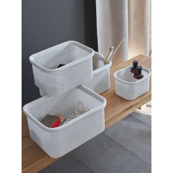 Набор из 4-х корзин для хранения sustainable collection, молочный