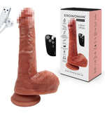 Вибромассажер с мошонкой на присоске реалистичный телесный 19 см