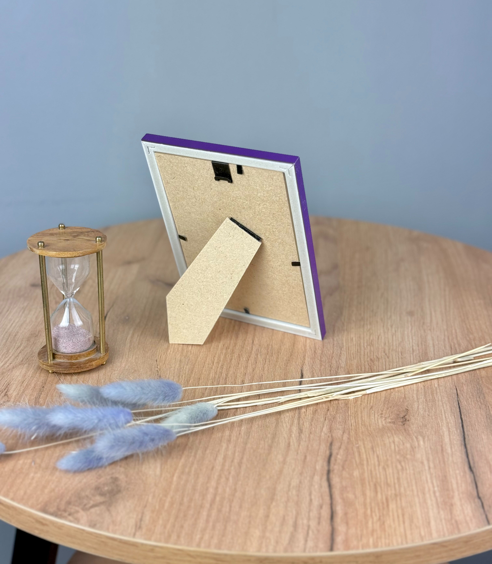 Фоторамка 10х15 см фиолетовая, без фактуры, арт. 1015.752270