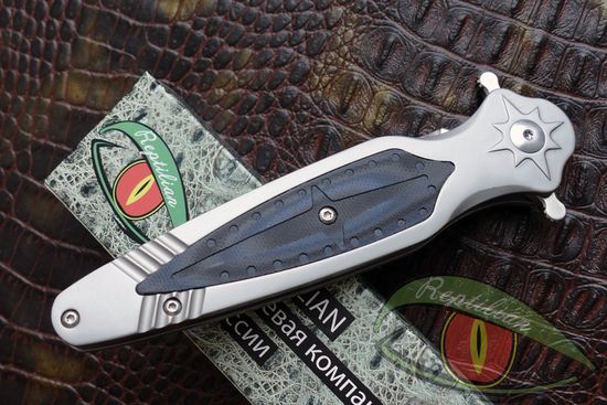 Складной нож REPTILIAN Магистр S35VN c клинком из стали CPM-S35VN, рукоять G10