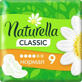 Прокладки Классик Нормал (с крылышками) 9 шт. НАТУРЕЛЛА
