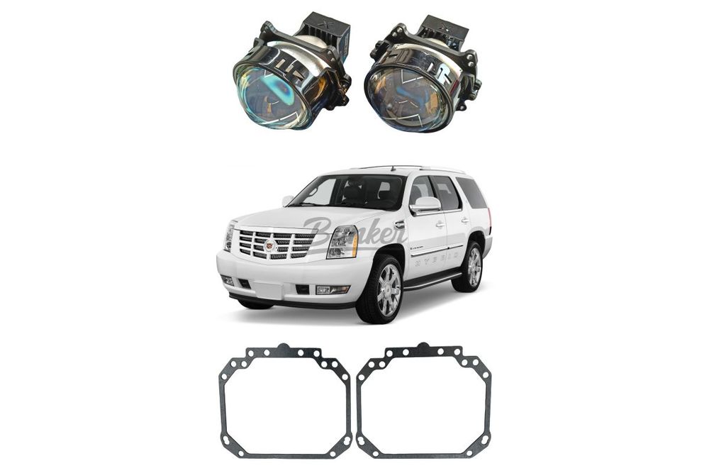Комплект для замены штатных линз Hella 2 Cadillac Escalade III 2006-2014