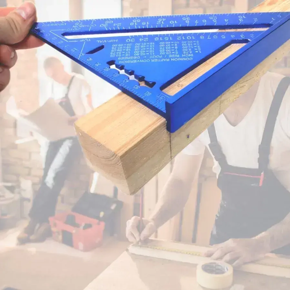 Линейка угольник Свенсона 180 мм синий, алюминий