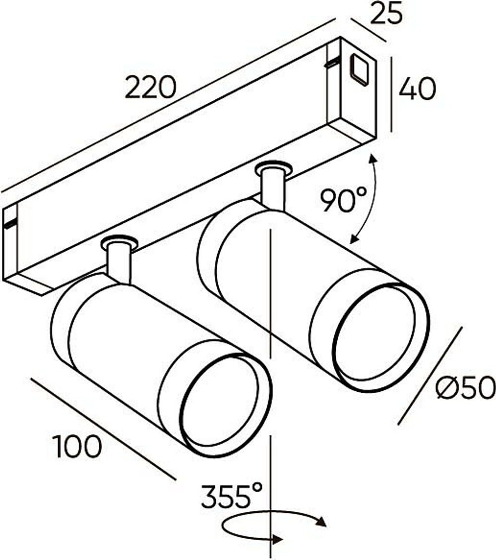 Трековый светильник Denkirs DK8012-WH