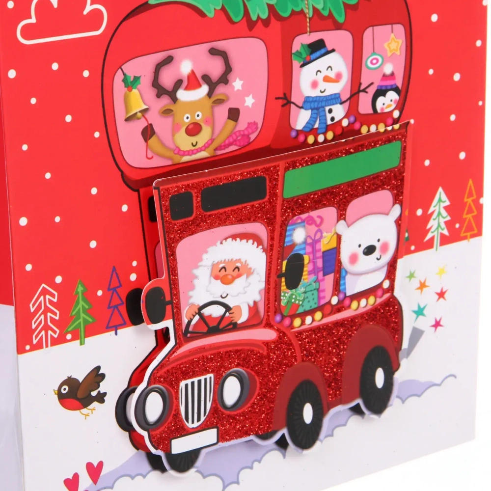 Пакет подарочный «Зимнее путешествие» 18*23*8 см, микс