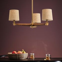 Люстра На Штанге Jorgenson D70 Beige/Light Wood By Imperiumloft