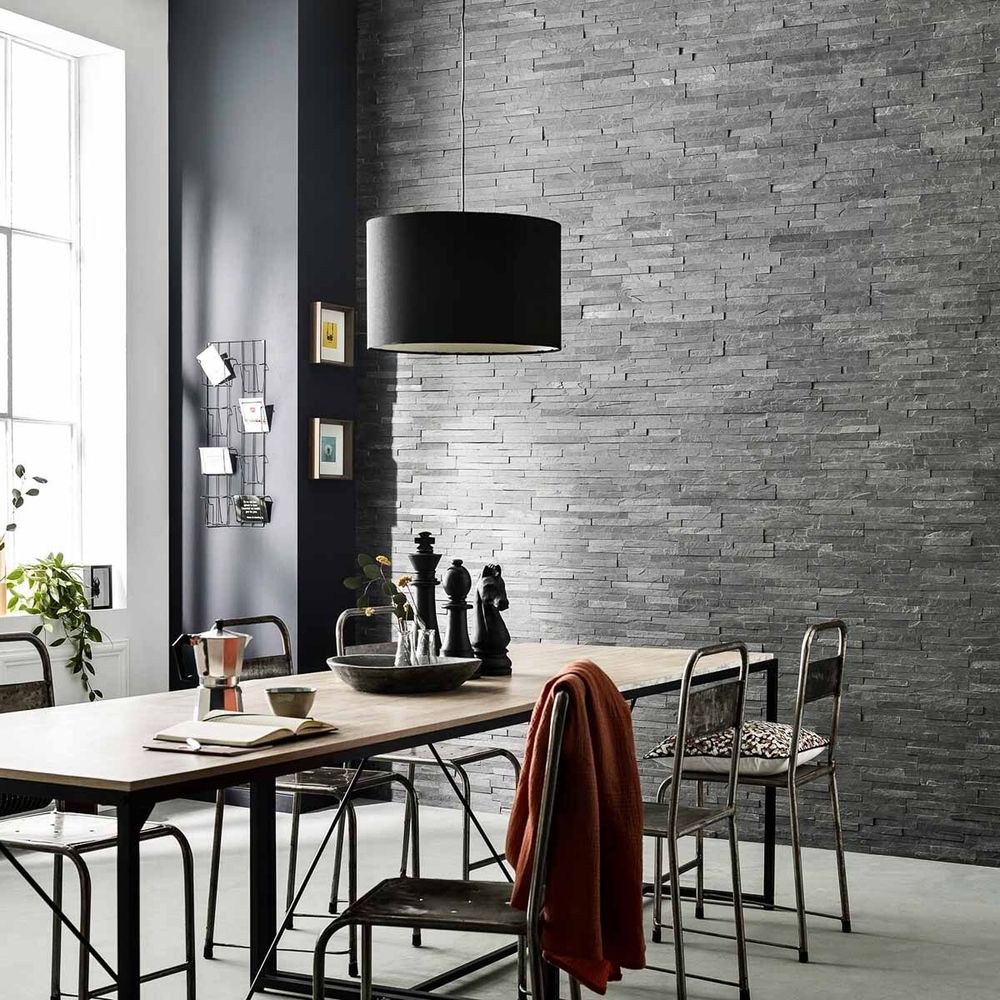 Натуральный камень Сланец черный Pharaon 150x600x10-20 Классик