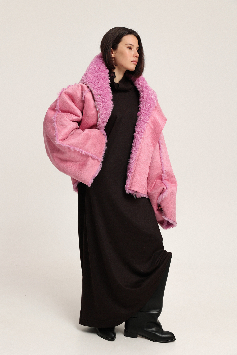 Бомбер двусторонний из экомеха