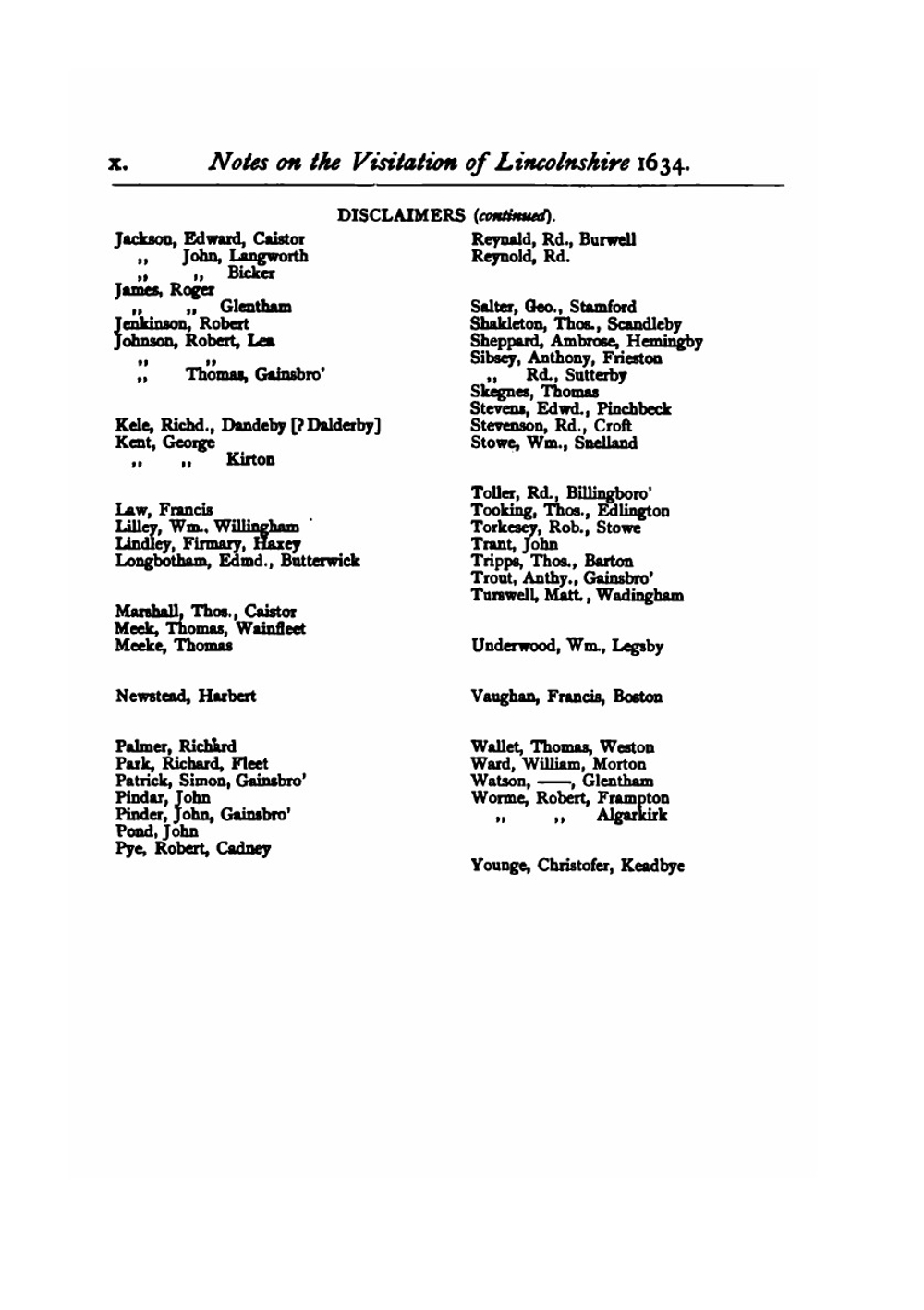 Notes on the visitation of Lincolnshire 1634 | Alfred W. Gibbons