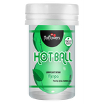 Лубрикант AROMATIC HOT BALL на масляной основе в виде двух шариков (аромат мяты)