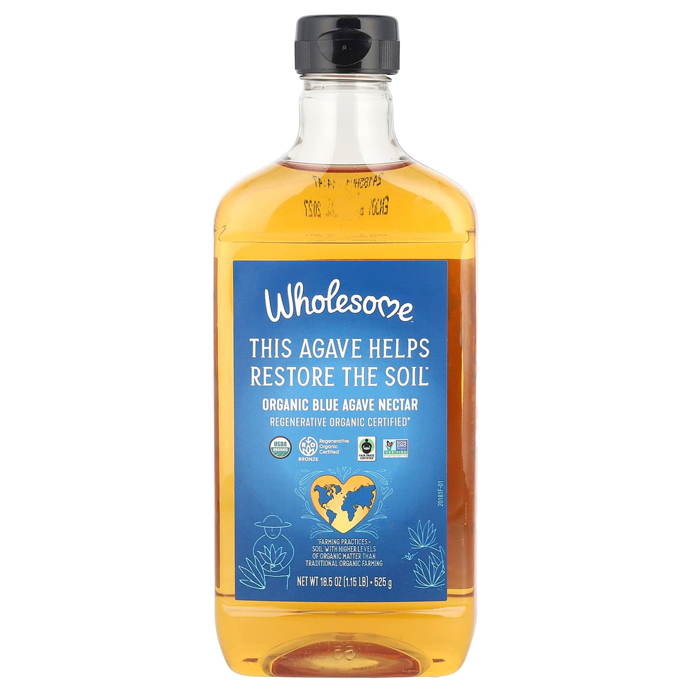 Wholesome Sweeteners, Органический нектар из голубой агавы, 525 г (18,5 унции)