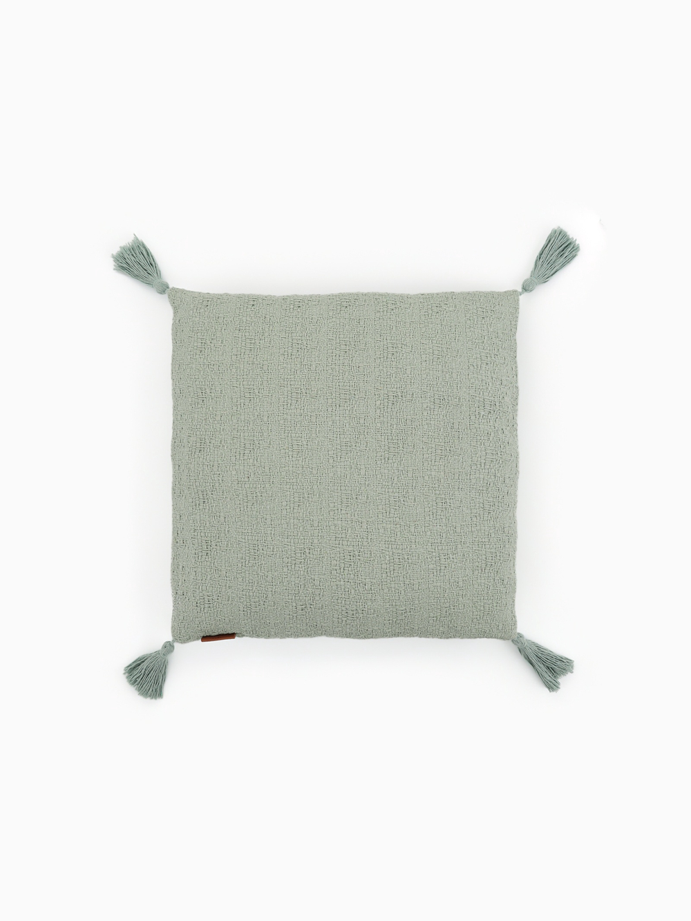 Наволочка декоративная с кисточками SL Home TASSEL, 45×45 см, оливковая