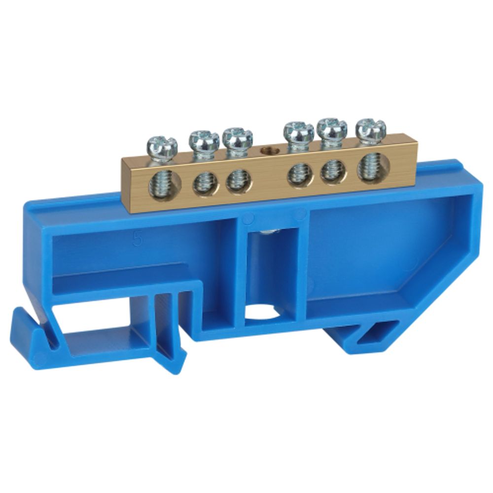 Шина ЭРА NO-222-44 N ноль на DIN-изоляторе ШНИ-6х9-6-Д-синий