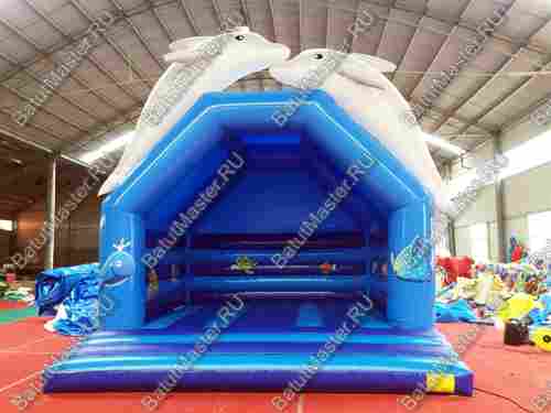 Коммерческий надувной батут с крышей "Морское убежище" размер 5*5*4,8 м