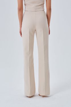 Брюки костюмные прямые бежевого цвета