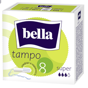 Тампоны Bella Tampo Premium Comfort Super без аппликатора 3 капли 8 штук