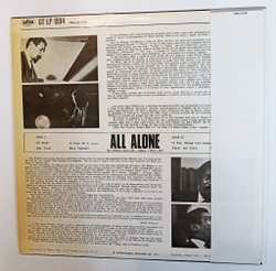 Винтажная виниловая пластинка LP Mal Waldron All Alone (Japan 1976)