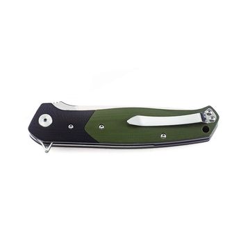 Складной нож Bestech Swordfish Black Green BG03A c клинком из стали D2, рукоять G10