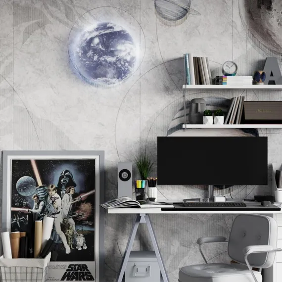 3085/CLN PALE SN 118 Светильник пластик/белый/синий LED 36Вт 4000К D330 IP43 SPACE