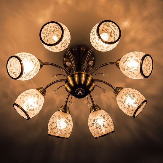 30026/8 / потолочный светильник /   античная бронза