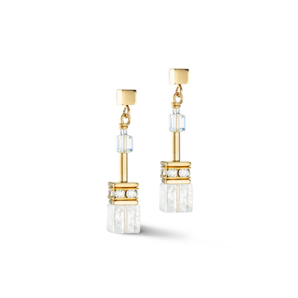 Серьги-пусеты Coeur de Lion White-Gold 3018/21-1416