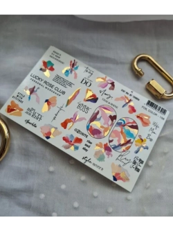 Lucky Rose Слайдеры наклейки для ногтей Foil 156