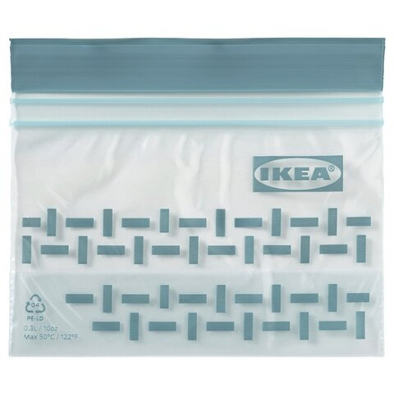 IKEA ISTAD  (ИКЕА ИСТАД)  -  Пакет Ziplock, рисунок/серый, 0,3 л
