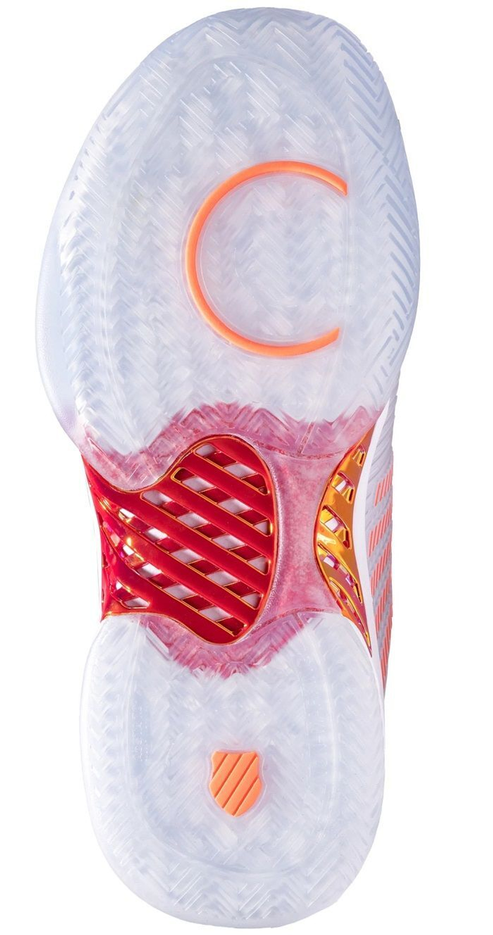 Женские Кроссовки теннисные K-Swiss Hypercourt Express 2 X Lucky in love - white/dove/orange glow